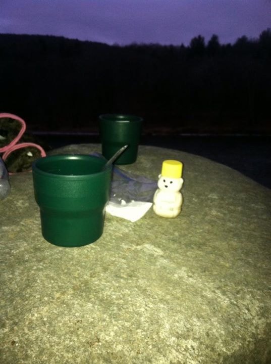 Camping supplies lakeside